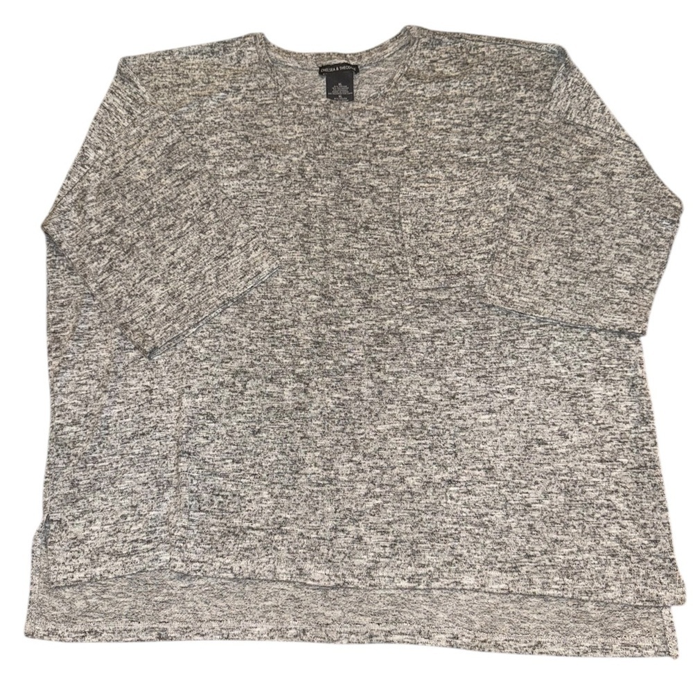 Chelsea & Theodore Gray Long Sleeve Pocket T Shirt XL
